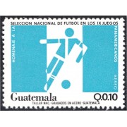 Guatemala A- 820 1987 Homenaje selección nacional de fútbol en los IX Juegos Panamericanos  MNH
