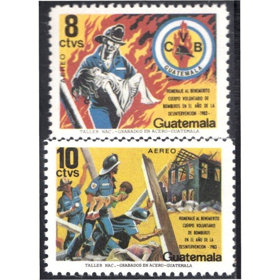 Guatemala A- 806/07 1986 Cuerpo Voluntarios de Bomberos MNH Guatemala A- 806/07 1986 Cuerpo Voluntarios de Bomberos MNH