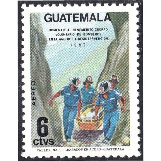 Guatemala A- 801 1985 Cuerpo Voluntarios de Bomberos Sin goma Guatemala A- 801 1985 Cuerpo Voluntarios de Bomberos Sin goma