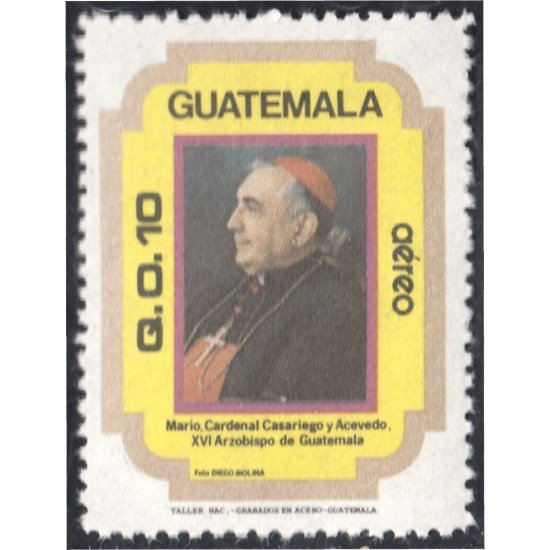 Guatemala A- 781 1984 Mario Cardenal Casariego y Acevedo XVI Arzobispo de Guatemala MNH Guatemala A- 781 1984 Mario Cardenal Casariego y Acevedo XVI Arzobispo de Guatemala MNH