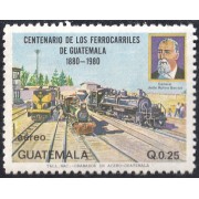 Guatemala A- 763 1983 Centenario de los ferrocarriles de Guatemala MNH