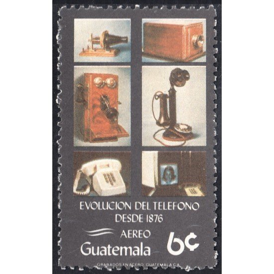 Guatemala A- 738 1981 Evolución del teléfono desde 1876 MNH