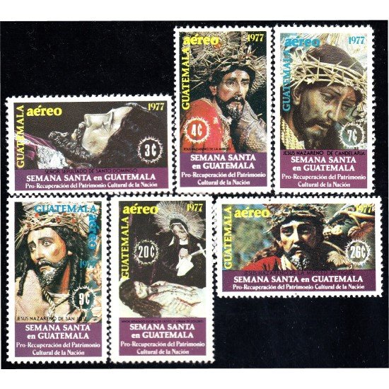 Guatemala A- 611/16 1977 Semana Santa MNH Guatemala A- 611/16 1977 Semana Santa MNH