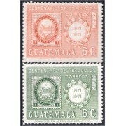 Guatemala A- 573/74 1976 Centenario del sello de correos Escudo MNH