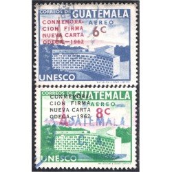 Guatemala A- 284/85 1963 Palacio de la UNESCO usados Guatemala A- 284/85 1963 Palacio de la UNESCO usados