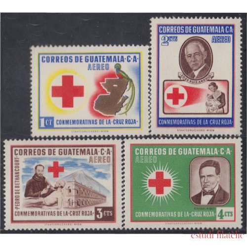 Guatemala A- 230/33 1958 Conmemorativas Cruz Roja usados