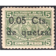 Guatemala Telégrafos 11 1938 Timbre de telégrafos nacionales MH