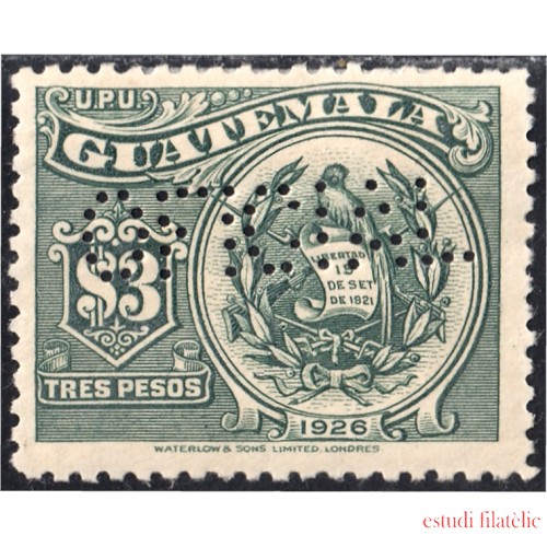Guatemala Timbres de Servicio 62 1926 Unión postal universal Emblema Nacional MH