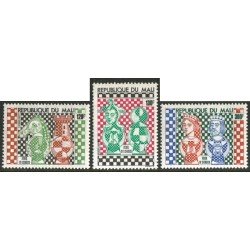 AJZ2  Mali 288/90 595/7 285/7 1977 Ajedrez MNH