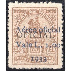 Honduras A- 68A 1933 Monumento Francisco Morazan MH sb Vale L 1 Honduras A- 68A 1933 Monumento Francisco Morazan MH sb Vale L 1