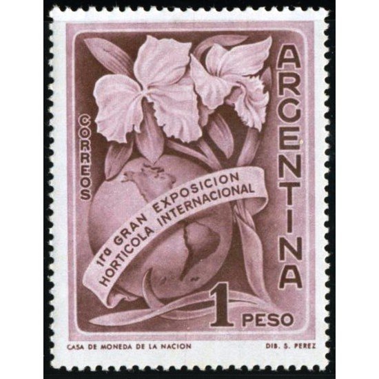 FL3/S Argentina  596 1959  Exposición Horticola Internacional MNH