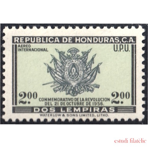Honduras A- 255 1957 Conmemorativo de la Revolución del 21 de Octubre de 1956 MH