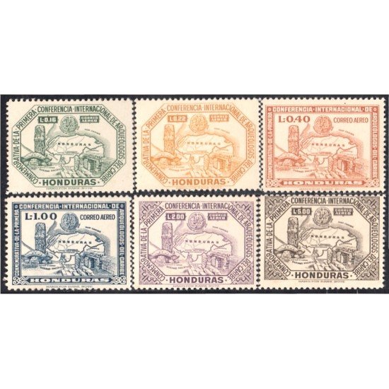 Honduras A- 154/59 1947 Mapa de Honduras MNH Honduras A- 154/59 1947 Mapa de Honduras MNH