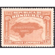 Honduras A- 135 1943 Unión Postal Universal Mapa de Honduras MH