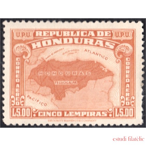 Honduras A- 135 1943 Unión Postal Universal Mapa de Honduras MH