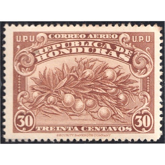 Honduras A- 130 1943 Unión Postal Universal Naranjo MH