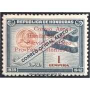 Honduras A- 100 1940 Unión Postal Universal Escudo y Bandera Pro faro Colón MH