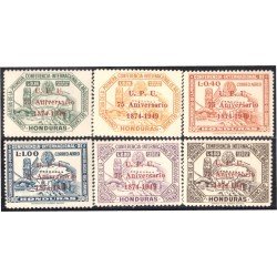 Honduras A- 181/86 1951 UPU 75 aniversario 1874 - 1949 MNH Honduras A- 181/86 1951 UPU 75 aniversario 1874 - 1949 MNH