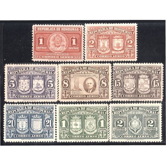 Honduras A- 146/53 1946 Escudos Franklin Roosevelt MNH Honduras A- 146/53 1946 Escudos Franklin Roosevelt MNH