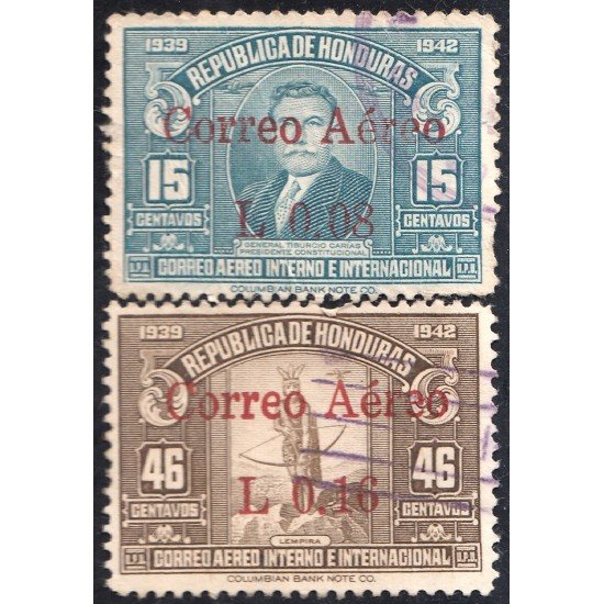 Honduras A- 119/20 1942 Gral. Tiburcio Cáreas Lempira usados Honduras A- 119/20 1942 Gral. Tiburcio Cáreas Lempira usados