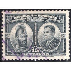 Honduras A- 82 1937 Capitán Alonso Cáceres y Gral. Tiburcio Cáreas usados