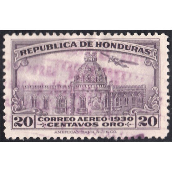 Honduras A- 36I 1930 Palacio Nacional de Tegucigalpa usados Honduras A- 36I 1930 Palacio Nacional de Tegucigalpa usados