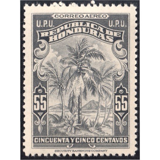 Honduras A- 132 1943 Unión Postal Universal Cocos Sin goma Honduras A- 132 1943 Unión Postal Universal Cocos Sin goma