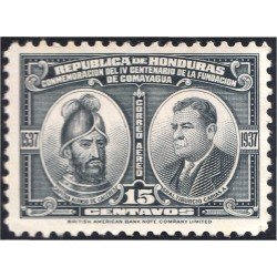Honduras A- 82 1937 Capitán Alonso Cáceres y Gral. Tiburcio Cáreas Sin goma