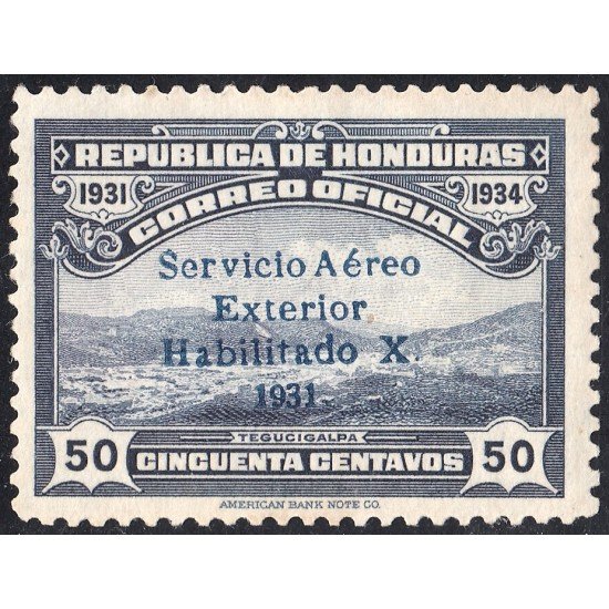 Honduras A- 54B 1932 Valle Tegucigalpa Sin goma Honduras A- 54B 1932 Valle Tegucigalpa Sin goma