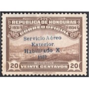 Honduras A- 53B 1932 Valle Tegucigalpa Sin goma