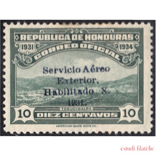 Honduras A- 51B 1932 Valle Tegucigalpa Sin goma