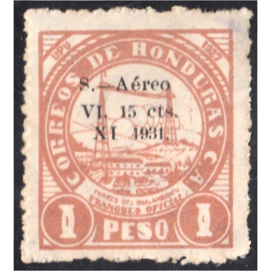 Honduras A- 46 1931 Torres inalámbricas Sin goma Honduras A- 46 1931 Torres inalámbricas Sin goma