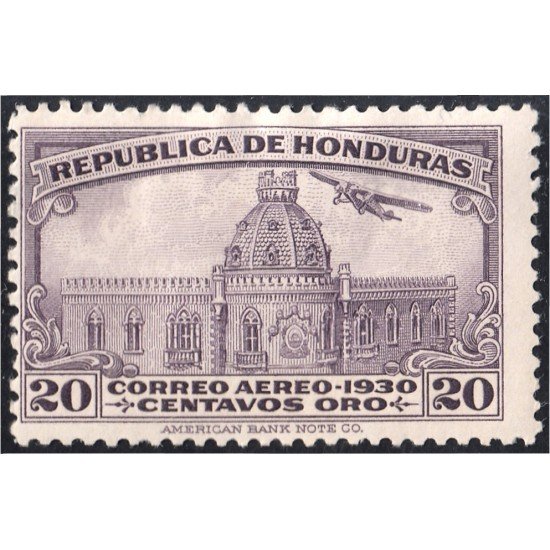 Honduras A- 36I 1930 Palacio Nacional de Tegucigalpa Sin goma Honduras A- 36I 1930 Palacio Nacional de Tegucigalpa Sin goma
