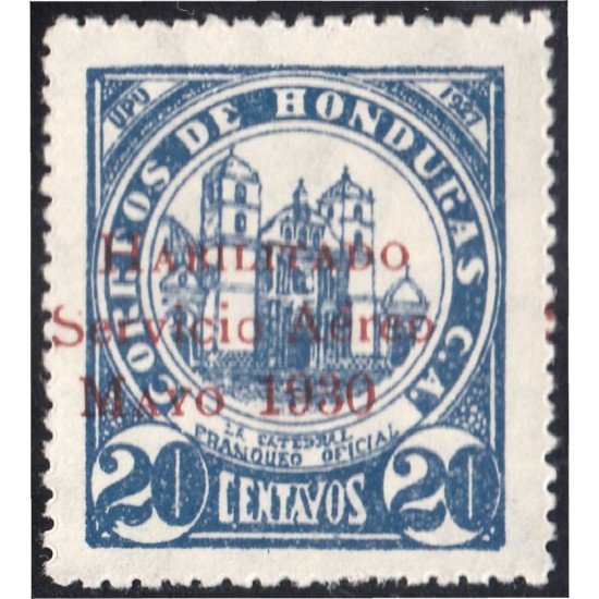 Honduras A- 29 1929/31 La Catedral Sin goma Honduras A- 29 1929/31 La Catedral Sin goma