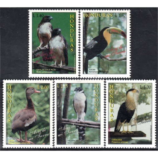 Honduras 291/95 1997 Pájaros Birds Gavilán Tucán Halcón MNH Honduras 291/95 1997 Pájaros Birds Gavilán Tucán Halcón MNH