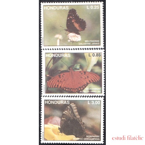 Honduras 287/89 1992 Mariposa Butterflies MNH