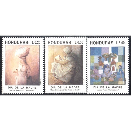 Honduras 284/86 1992 Día de la Madre MNH Honduras 284/86 1992 Día de la Madre MNH