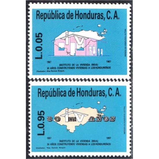 Honduras 275/76 1987 Instituto de la Vivienda MNH Honduras 275/76 1987 Instituto de la Vivienda MNH