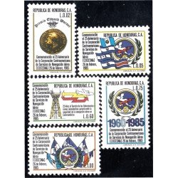 Honduras 270/74 1986 25 Aniversario de la Corporación Centraomericana de Servicios de Navegación Aérea MNH Honduras 270/74 1986 25 Aniversario de la Corporación Centraomericana de Servicios de Navegación Aérea MNH