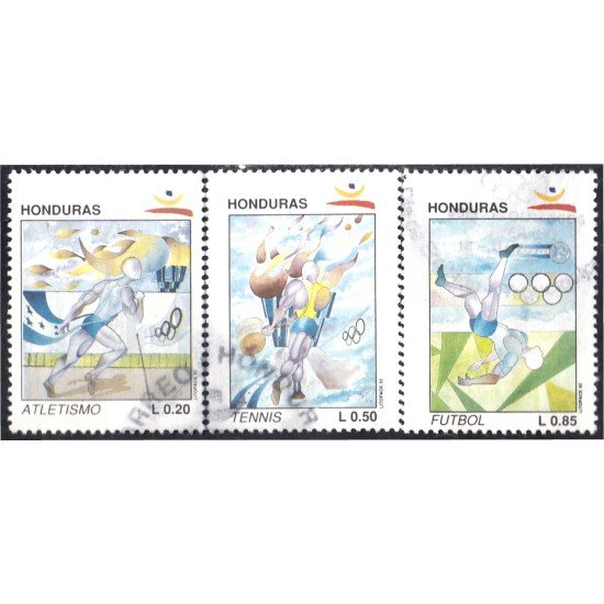 Honduras 281/83 1992 Juegos olímpicos de Verano Atletismo Tennis Fútbol usados Honduras 281/83 1992 Juegos olímpicos de Verano Atletismo Tennis Fútbol usados