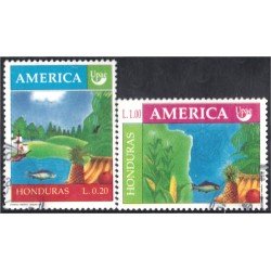 Honduras 277/78 1990 América Upae Paisajes usados Honduras 277/78 1990 América Upae Paisajes usados