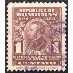 Honduras 260 1942 Centenario de la muerte de Francisco Morazan usados Honduras 260 1942 Centenario de la muerte de Francisco Morazan usados
