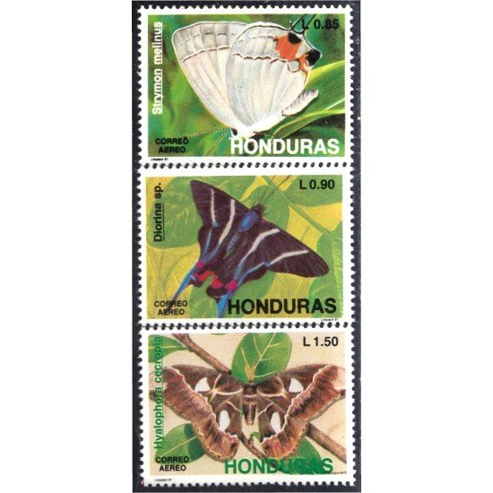 Honduras A- 752/54 1991 Mariposa Butterflies MNH Honduras A- 752/54 1991 Mariposa Butterflies MNH