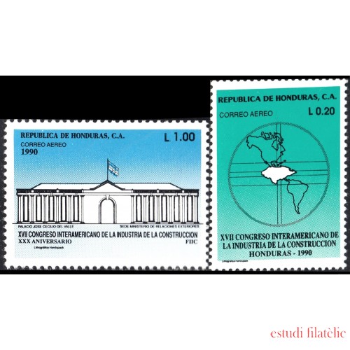 Honduras A- 749AB 1990 XVII Congreso Interamericano de la Industria de la Construcción MNH