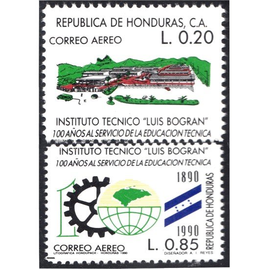 Honduras A- 748/49 1990 Instituto Técnico Luis Bogran MNH Honduras A- 748/49 1990 Instituto Técnico Luis Bogran MNH