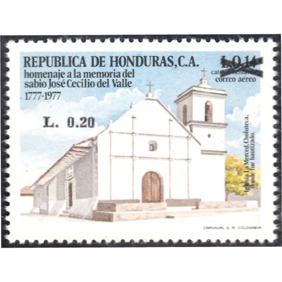 Honduras A- 740 1989 Homenaje a José Cecilio del Valle Iglesia MNH Honduras A- 740 1989 Homenaje a José Cecilio del Valle Iglesia MNH