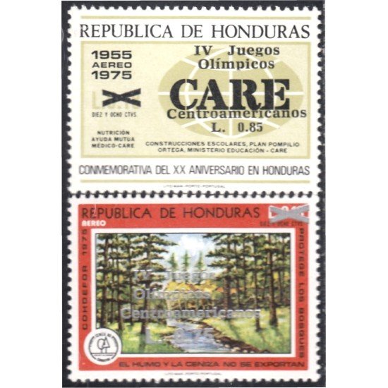 Honduras A- 738/39 1989 Protección de los bosques CARE MNH Honduras A- 738/39 1989 Protección de los bosques CARE MNH