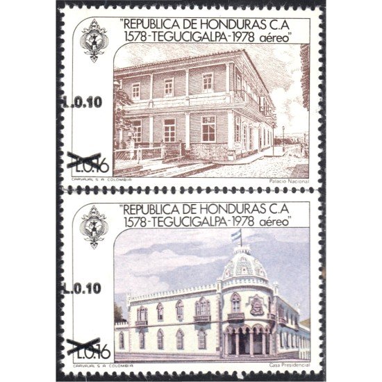 Honduras A- 734/35 1989 Villa de Tegucigalpa MNH Honduras A- 734/35 1989 Villa de Tegucigalpa MNH