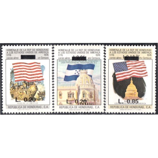 Honduras A- 796/98 1992 Homenaje de Honduras a los Estados Unidos MNH Honduras A- 796/98 1992 Homenaje de Honduras a los Estados Unidos MNH