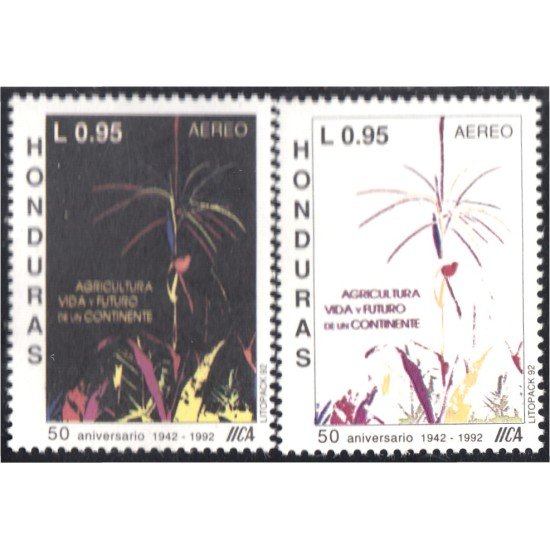 Honduras A- 787/88 1992 Agricultura Vida y Futuro 50 Aniversario IICA MNH Honduras A- 787/88 1992 Agricultura Vida y Futuro 50 Aniversario IICA MNH